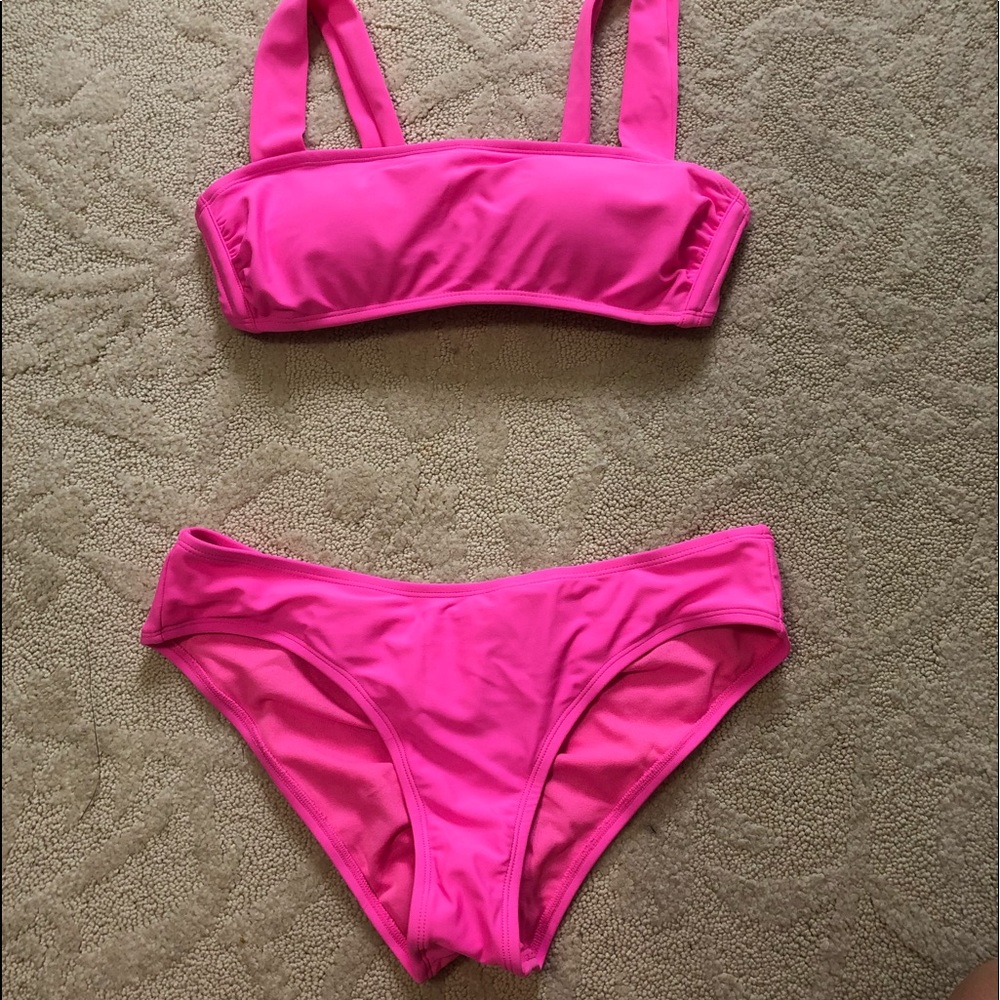 Brand new pink swim top & bottoms